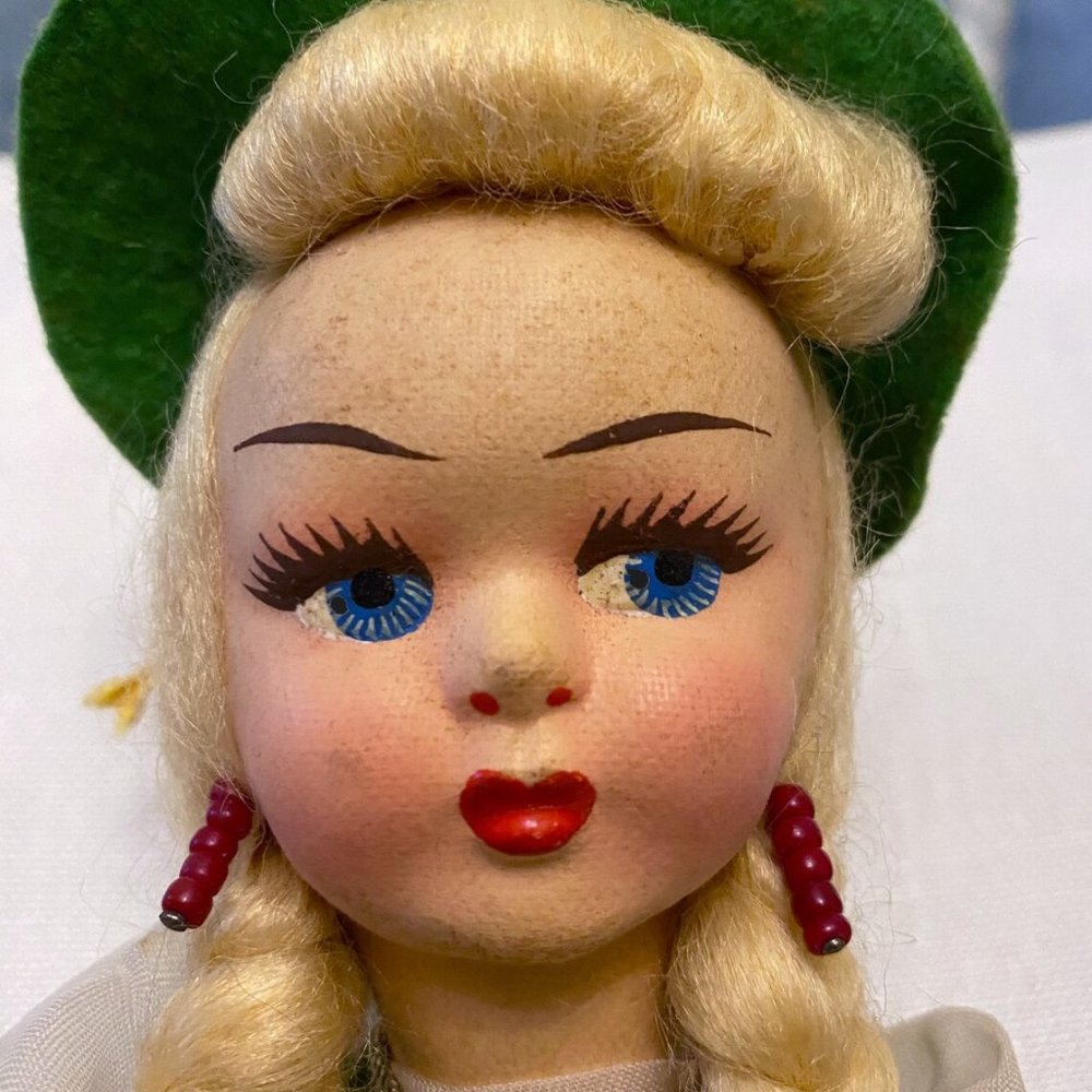 3 Vintage Folk Dolls Italy Holland Germany Italy A